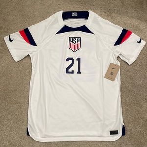 Nike Tim Weah USMNT Home Jersey 2022 men size L BNWT